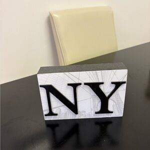 NY Decorative Wall Shelf Block - Black and White